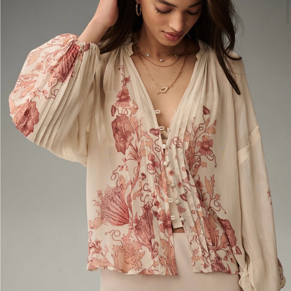 Florence Balducci Delicate Pintuck Blouse Anthropologie
